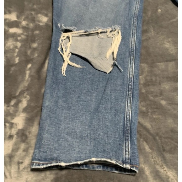 Abercrombie‎ Fitch Ankle Straight Ultra High Rise Distressed Jeans 34/18S - Picture 8 of 13